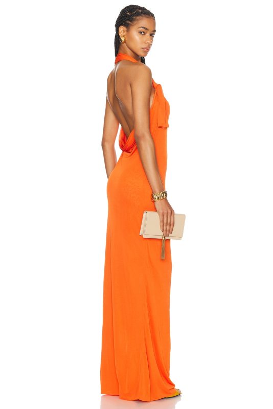 Saint Laurent Jersey Halterneck Dress