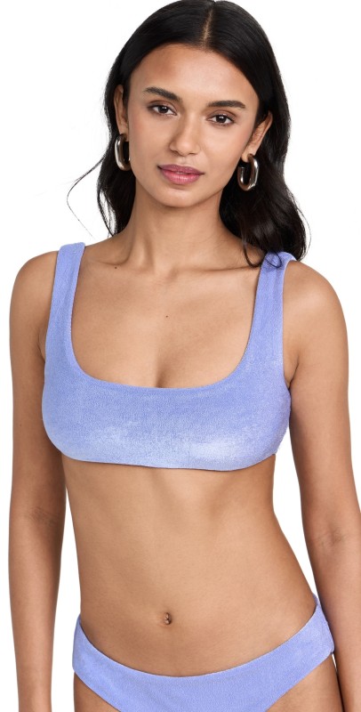 JADE Swim Rounded Edges Bikini Top Violet