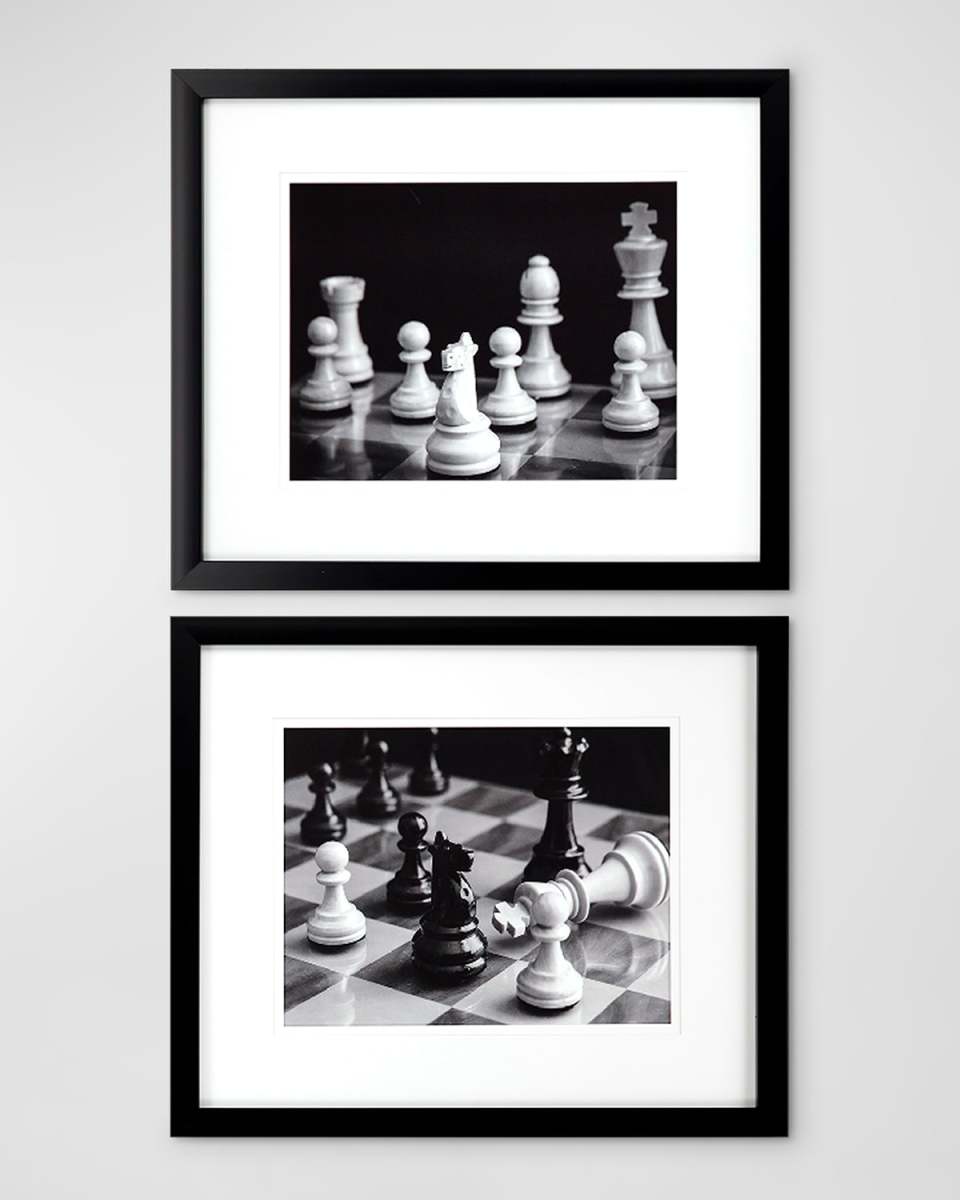 "Chess Boards" Giclees, Set of 2