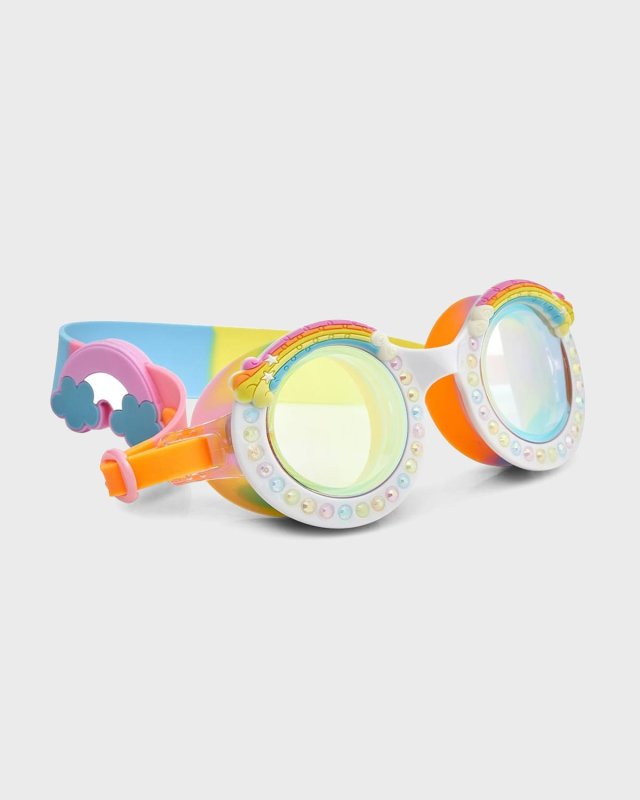 Kid's Rainbow Rhinestone Youth Swim Goggles