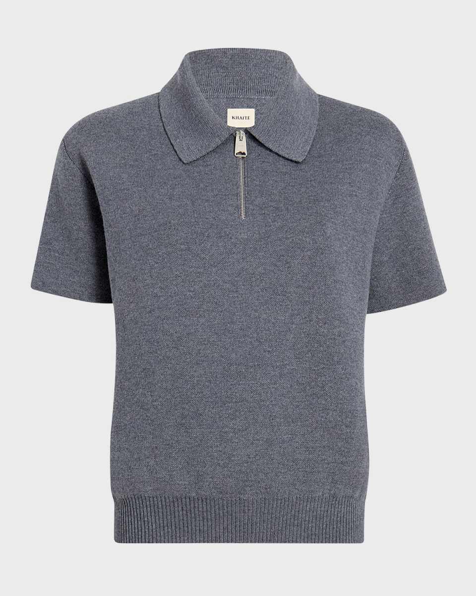 Gulliame Zip-Up Polo Top