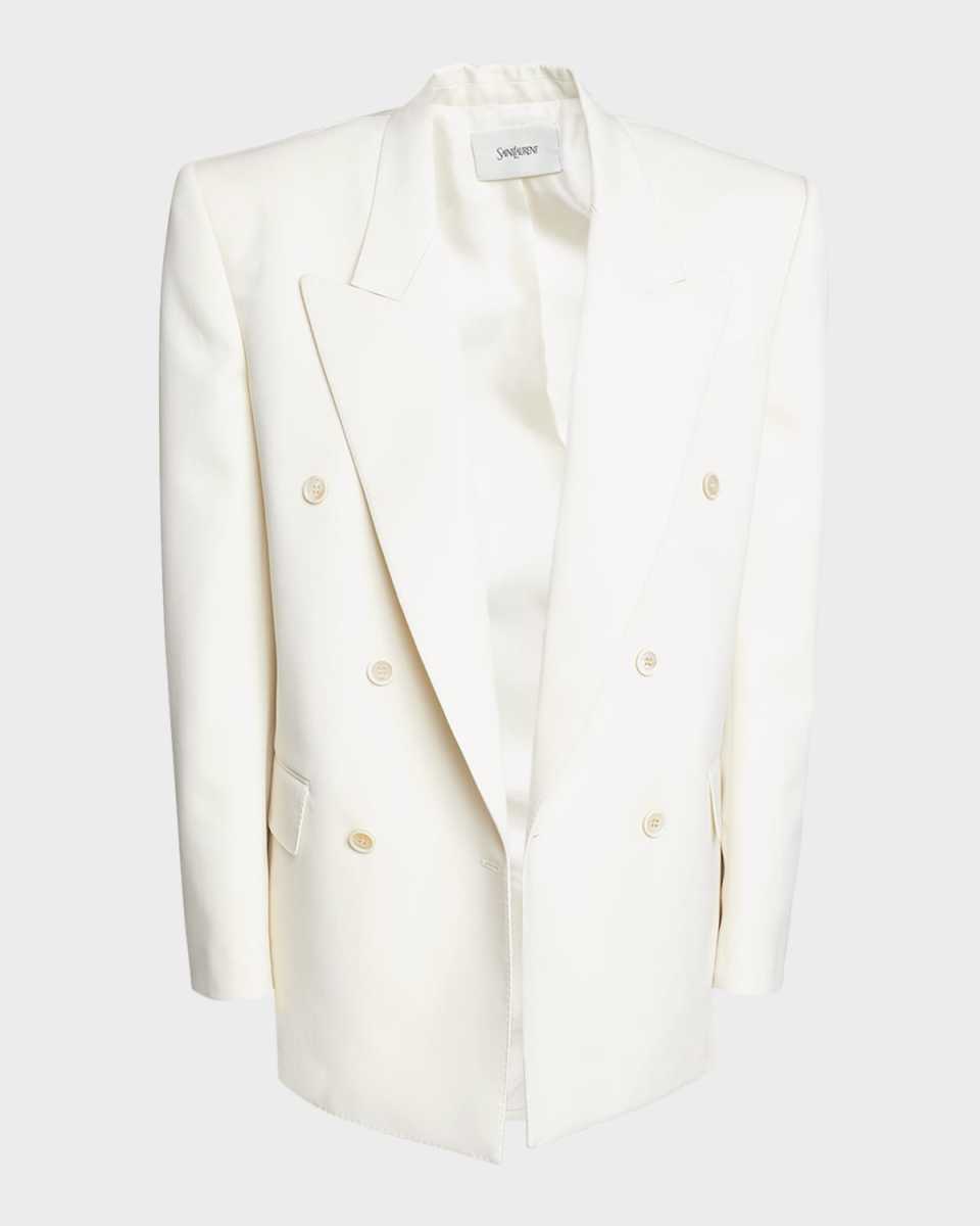 Oversized Wool-Blend Blazer Jacket