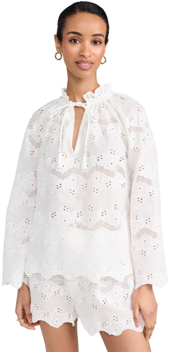 Natalie Martin Collection Penny Blouse Geranium Milk