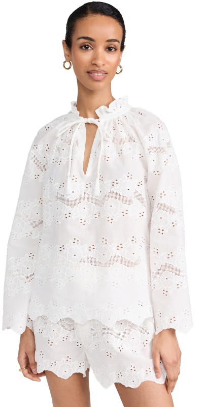 Natalie Martin Collection Penny Blouse Geranium Milk