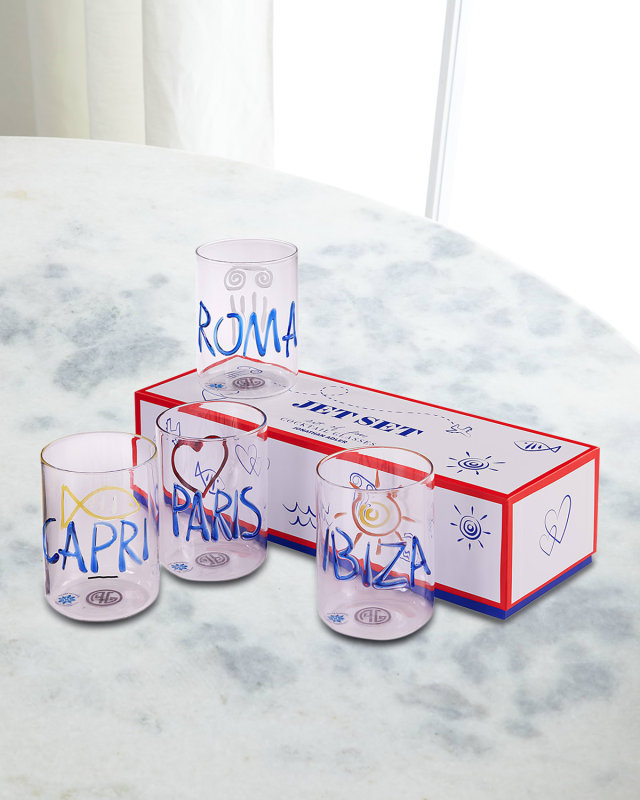 Jet Set Cocktail Glasses, Set of 4