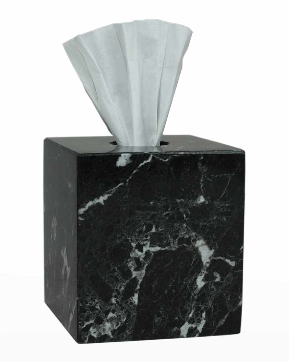 Myrtus Collection Black Zebra Tissue Box Holder