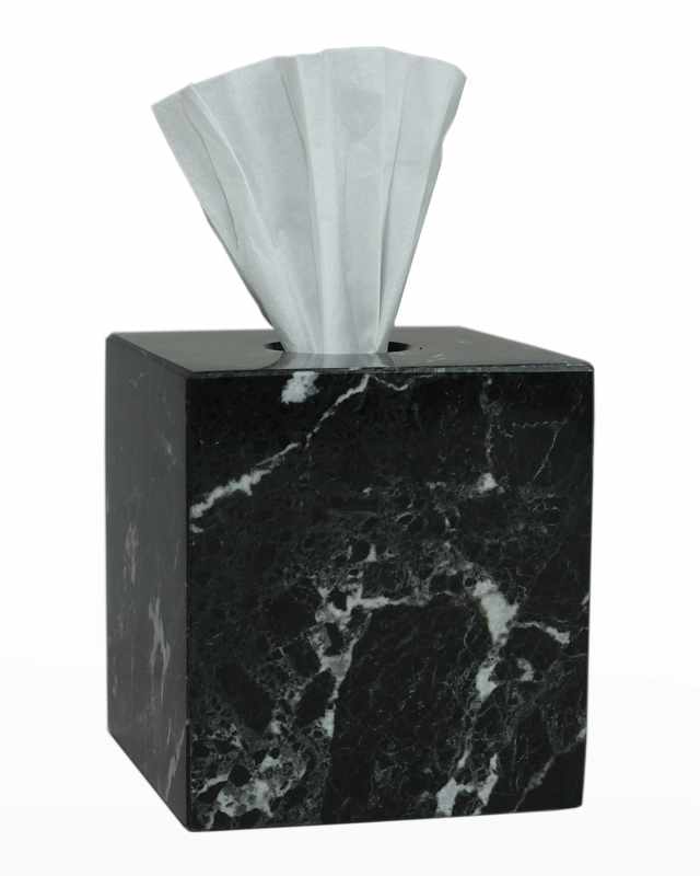 Myrtus Collection Black Zebra Tissue Box Holder