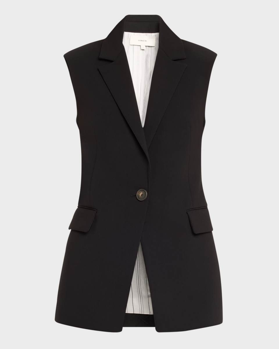 Sleeveless Longline Blazer