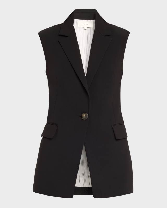 Sleeveless Longline Blazer