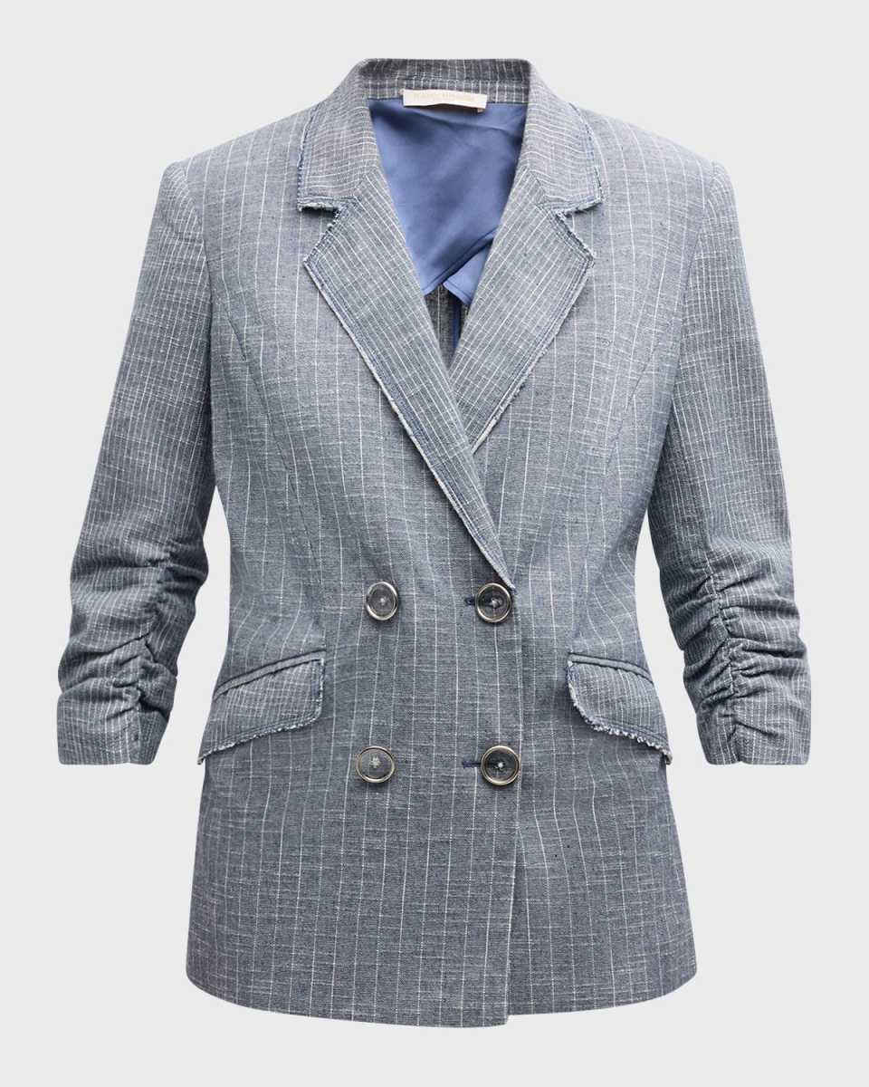 Lilianna Double-Breasted Stripe Blazer