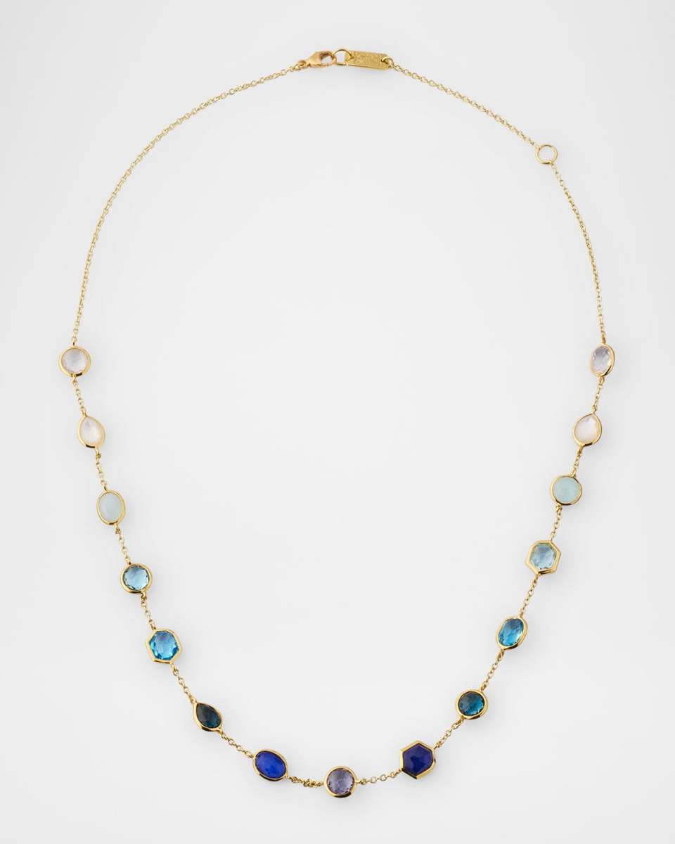 Rock Candy Mare 15-Stone Station Chain Necklace in 18K Gold