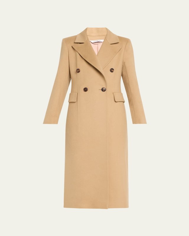 Ellis Double-Breasted Wool Maxi Coat