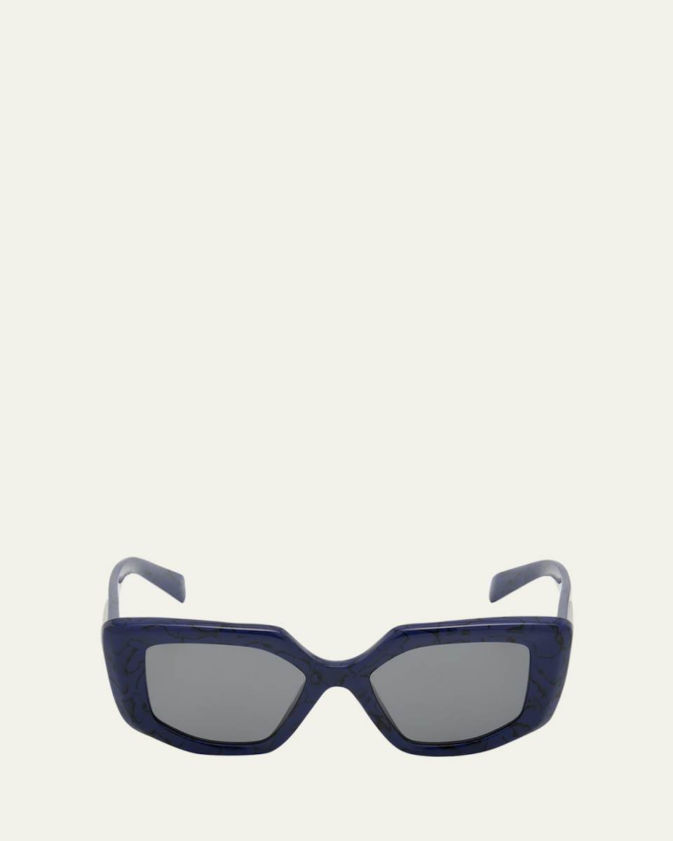 Polarized Logo Acetate & Plastic Cat-Eye Sunglasses