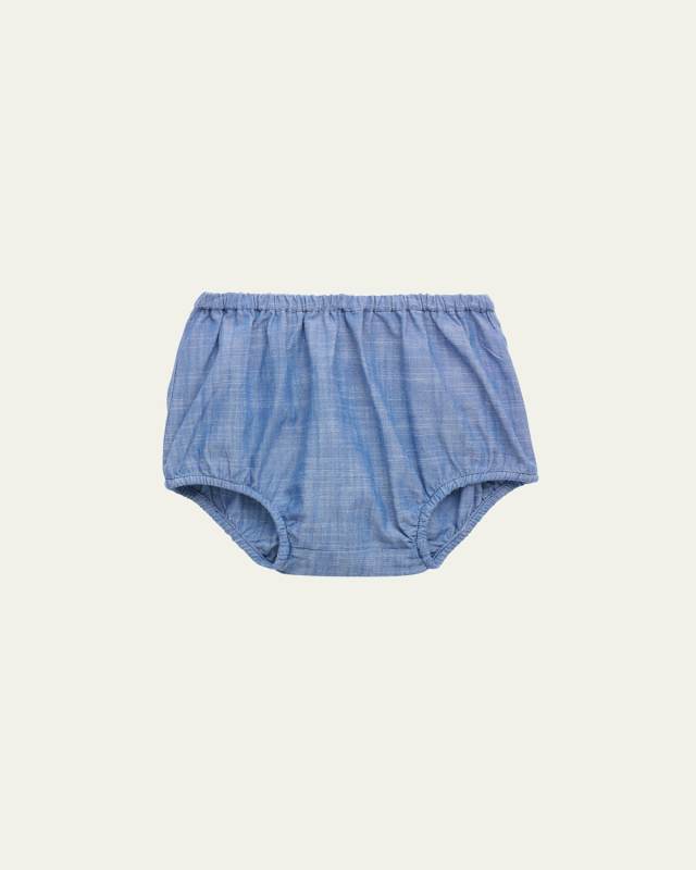 Girl's Aki Cotton Chambray Bloomers, Size 6M-2