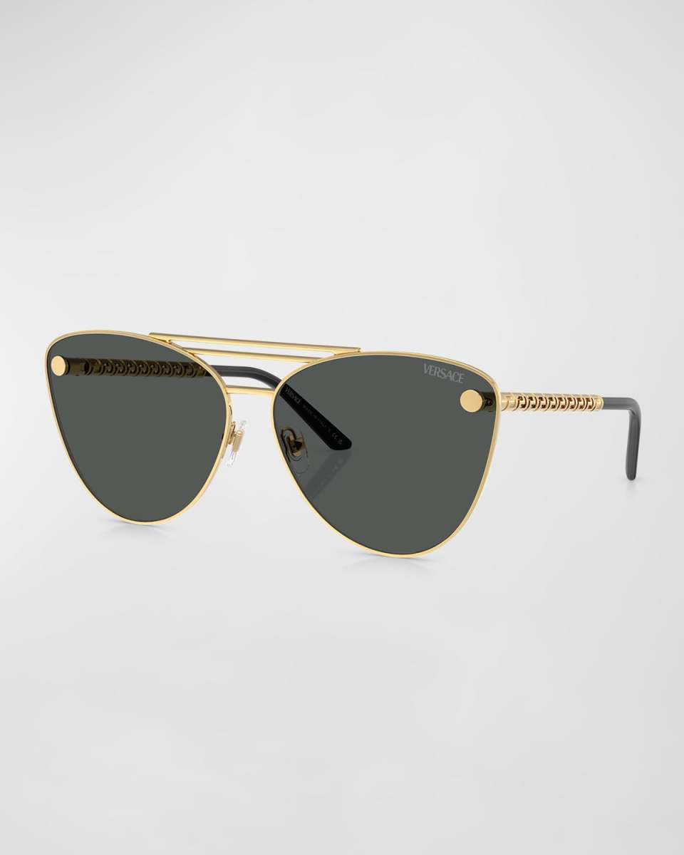 Greca Border Metal Cat-Eye Sunglasses