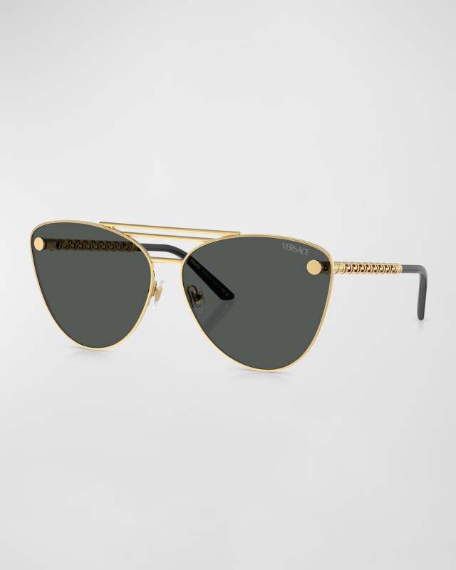 Greca Border Metal Cat-Eye Sunglasses