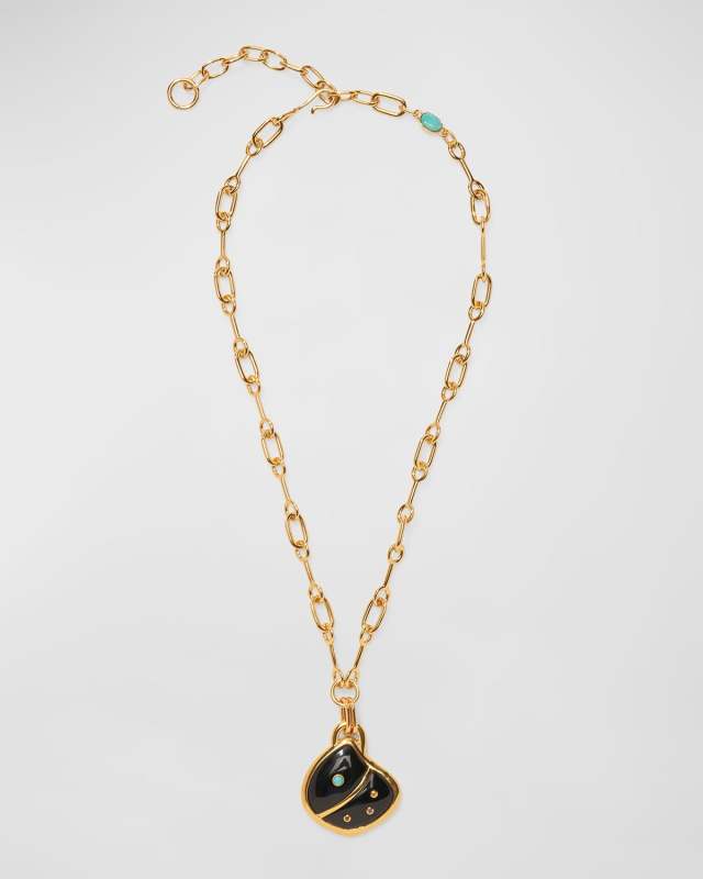 AGATE SHELL PENDANT NECKLACE
