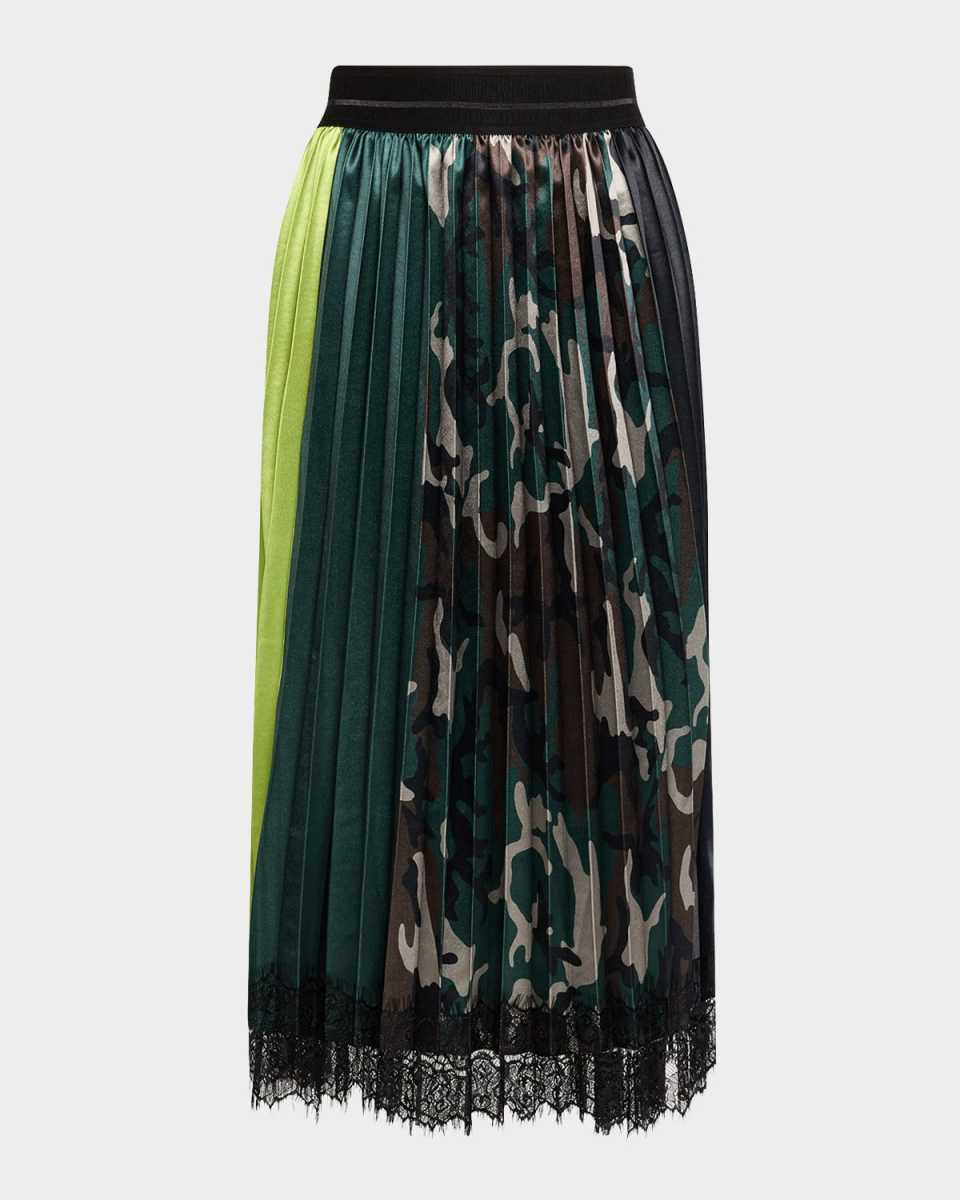 Urban Camo Pleated Skirt