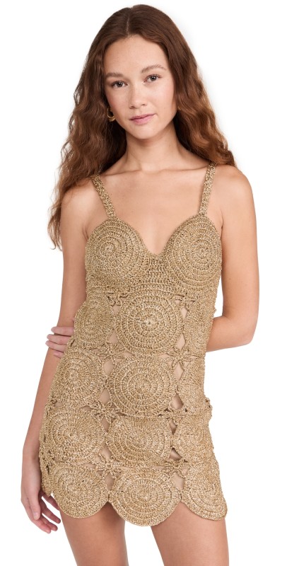 SIMONMILLER Beep Beep Mini Dress Star Gold