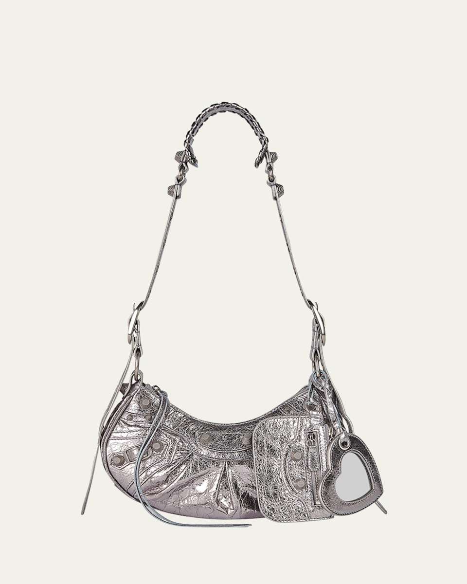 Cagole XS Metallic Stud Hobo Shoulder Bag
