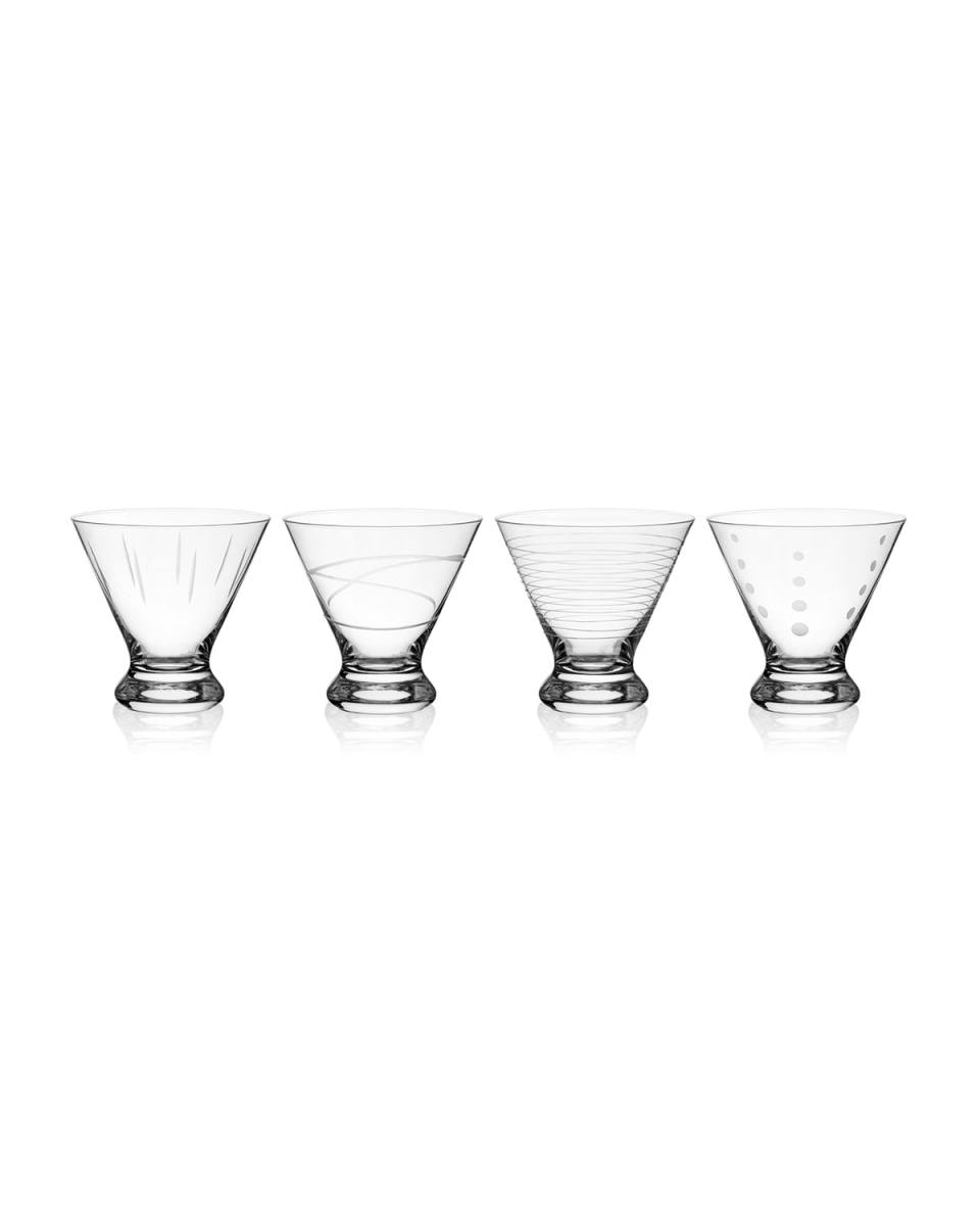 Cheers Stemless Martini Glasses, Set of 4