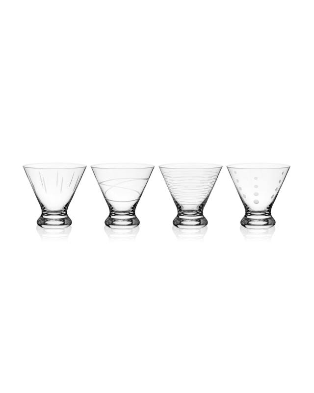 Cheers Stemless Martini Glasses, Set of 4