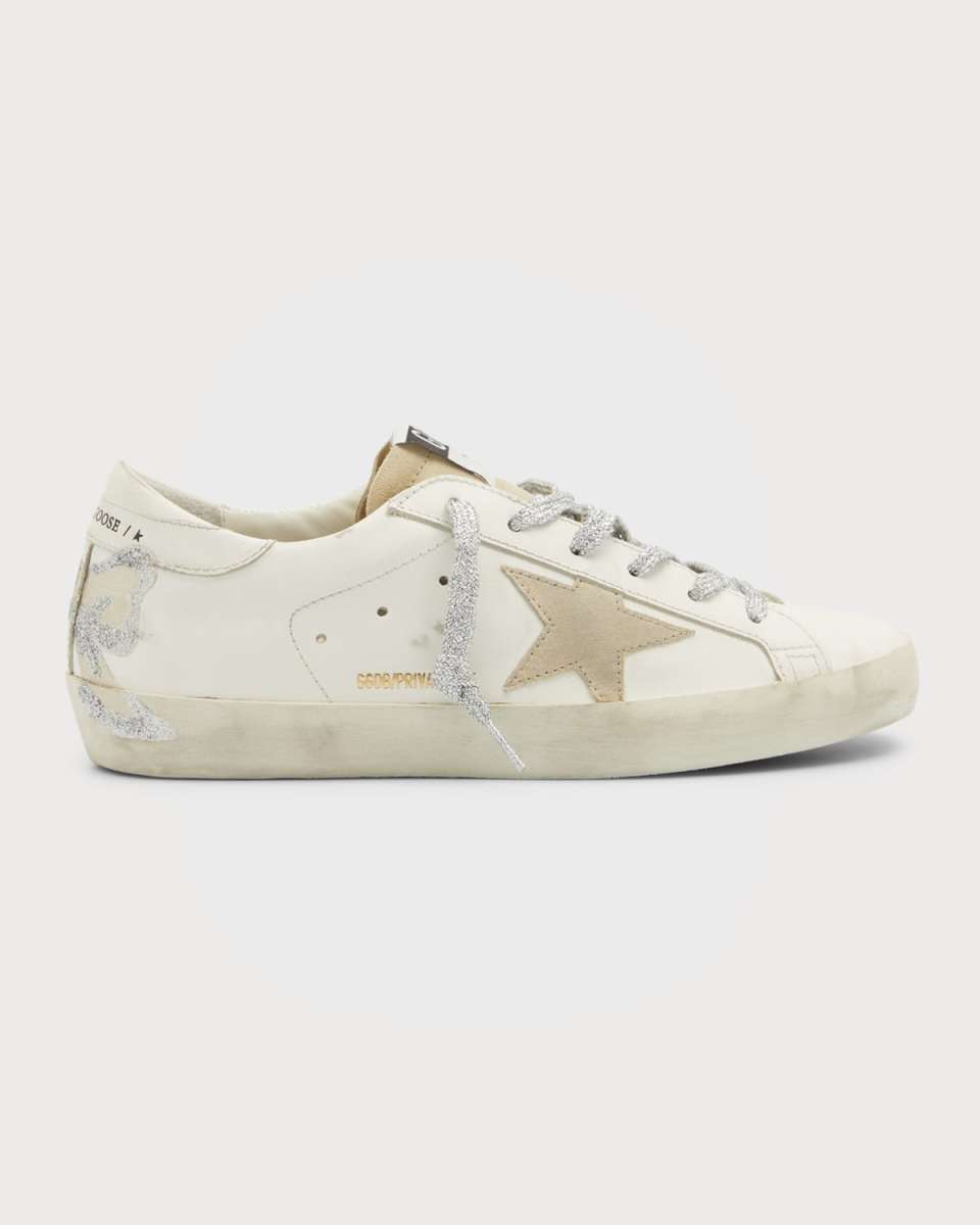Superstar Glitter Bow Low-Top Sneakers