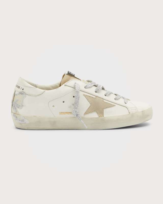 Superstar Glitter Bow Low-Top Sneakers