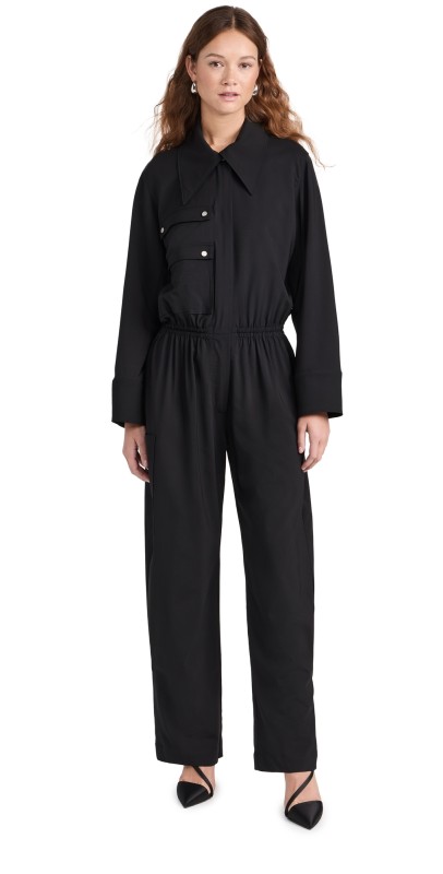 CO Wide Collar Jumpsuit Black