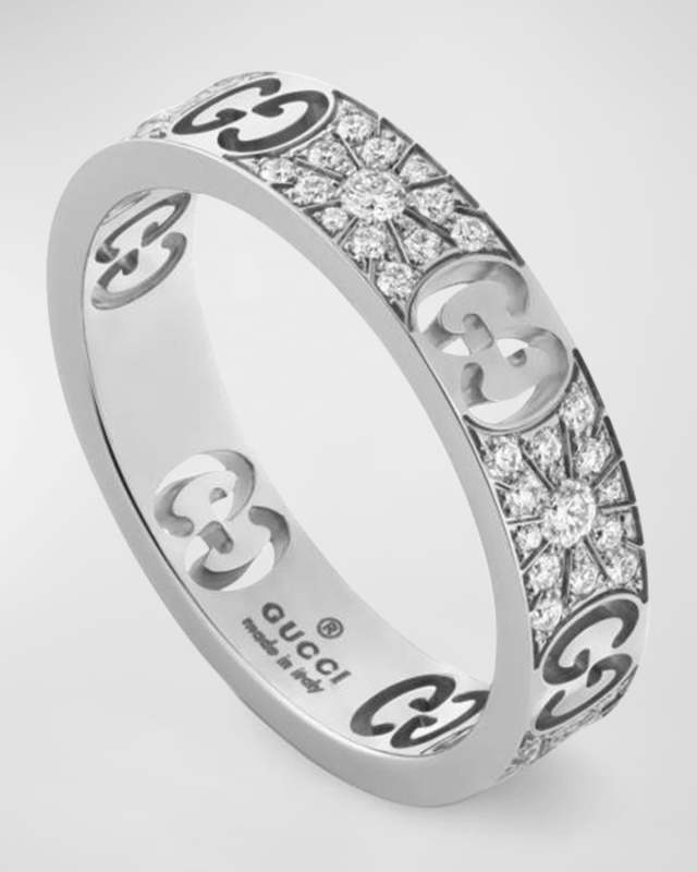 18k White Gold Icon Stardust Diamond Ring