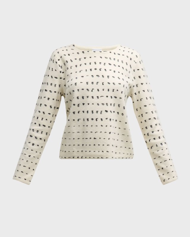 Dotted Boiled Cashmere Top