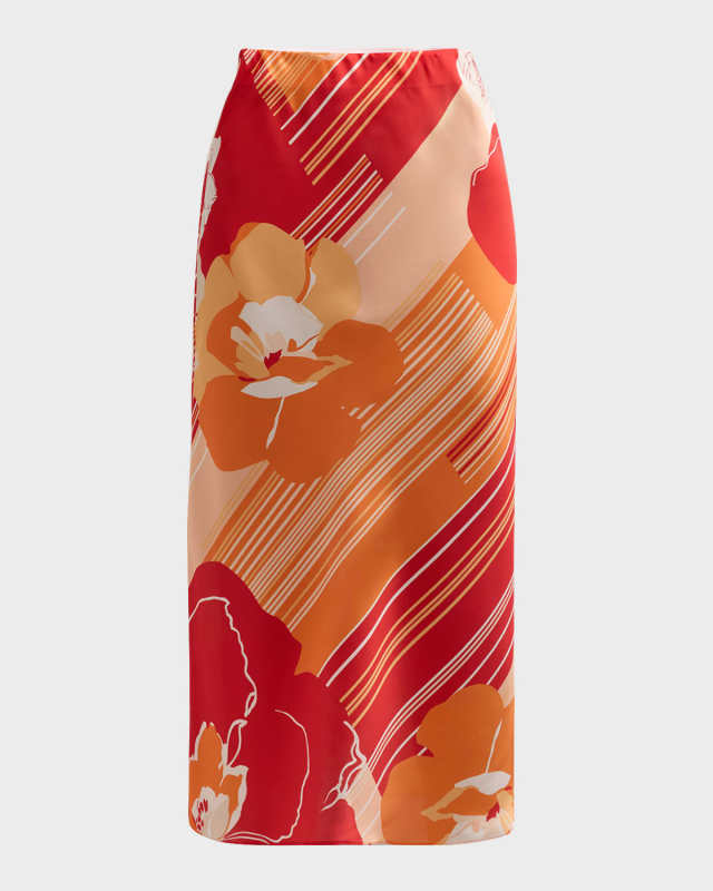 Rosetta Floral Midi Skirt