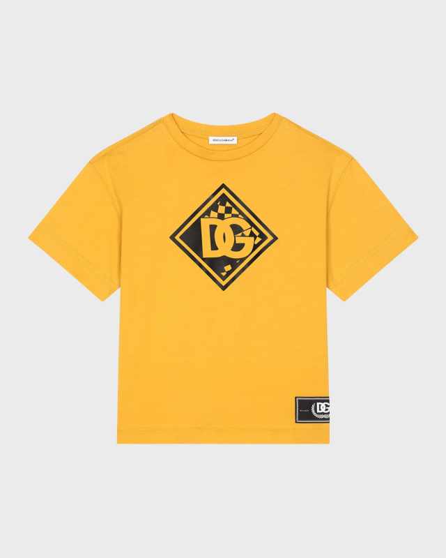 Boy's Interlocked Logo-Print T-Shirt, Size 8-14