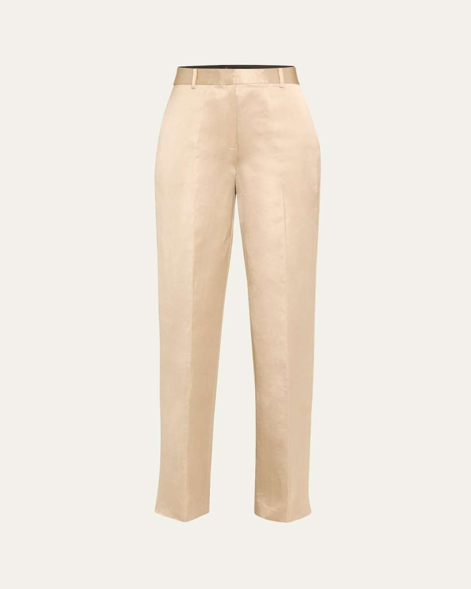 Mack Straight-Leg Satin Pants