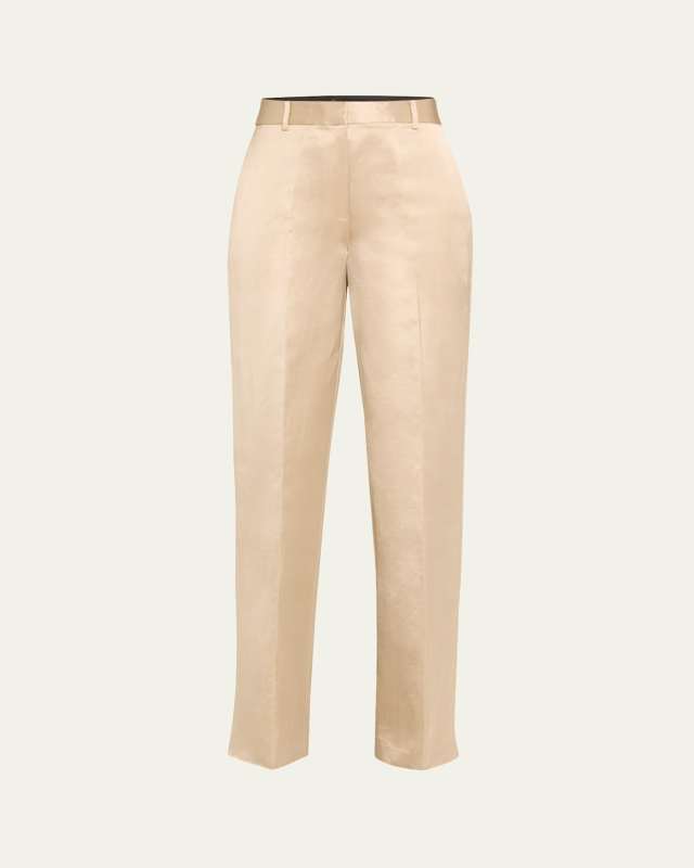 Mack Straight-Leg Satin Pants
