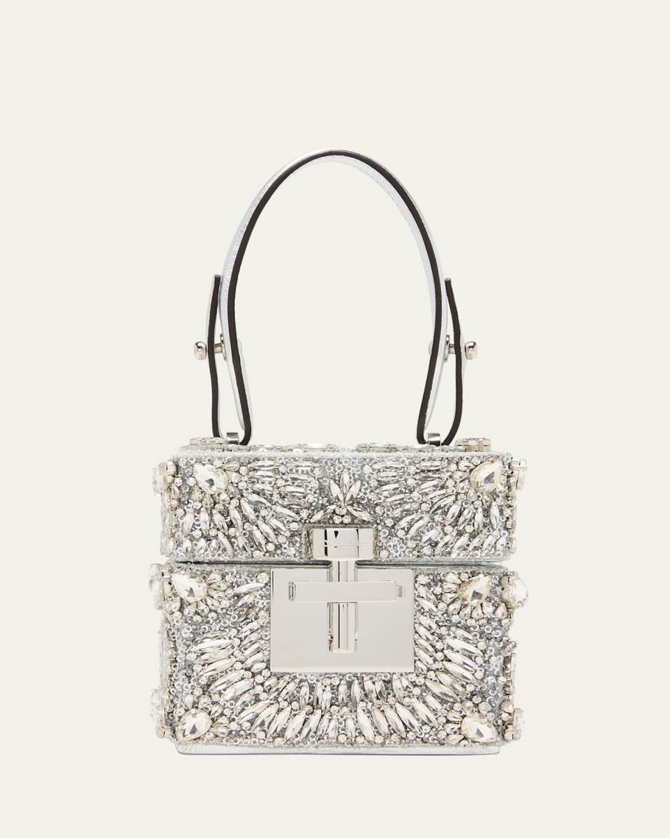 Alibi Cube Crystal Top-Handle Bag