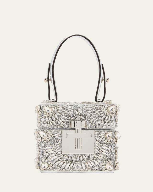 Alibi Cube Crystal Top-Handle Bag