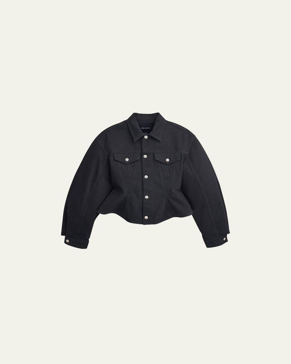 Fluted Denim Jacket