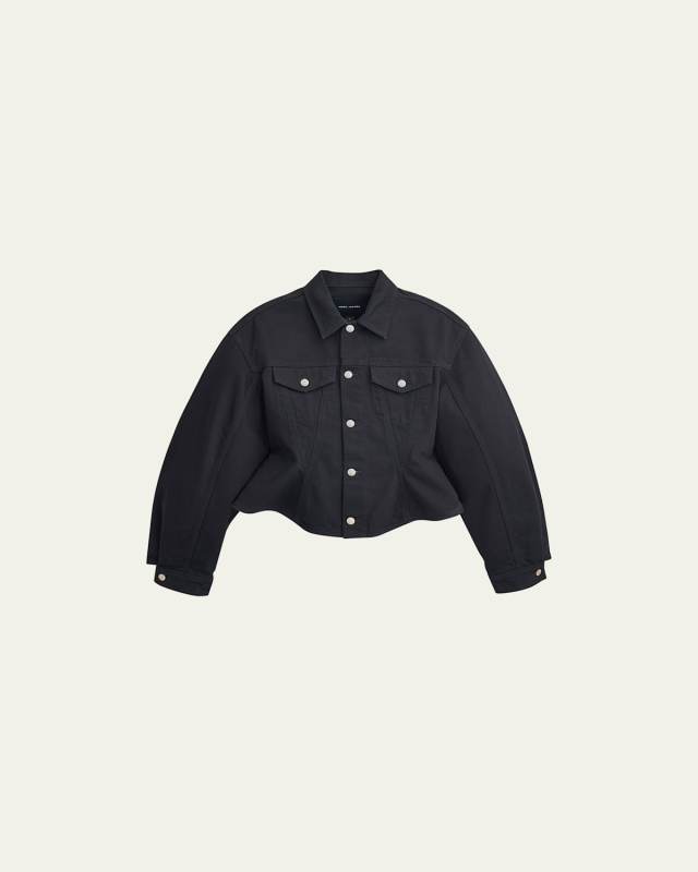 Fluted Denim Jacket