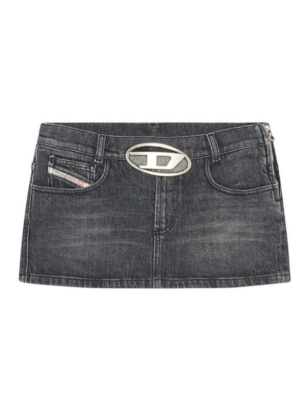 Diesel Jupe Midi - Noir
