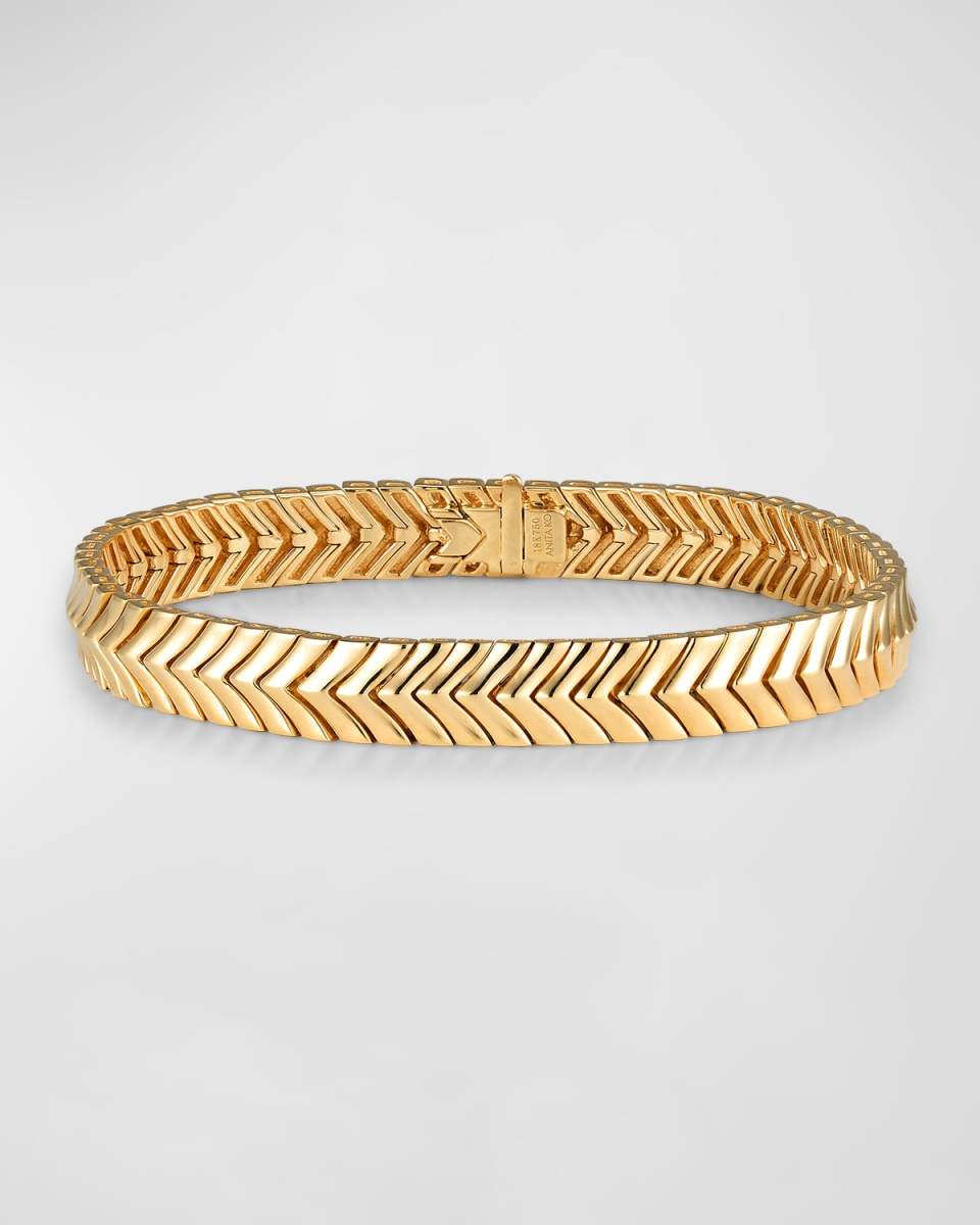 18K Yellow Gold Zipper Bracelet