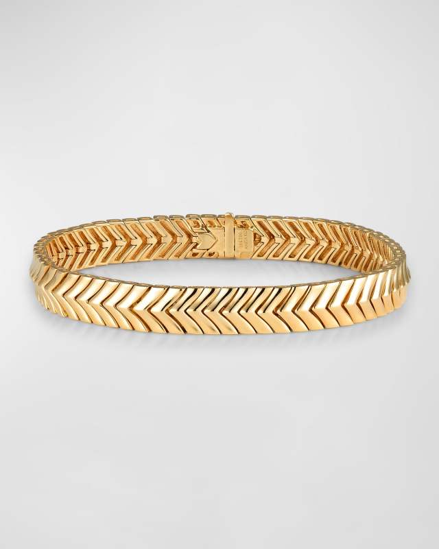 18K Yellow Gold Zipper Bracelet