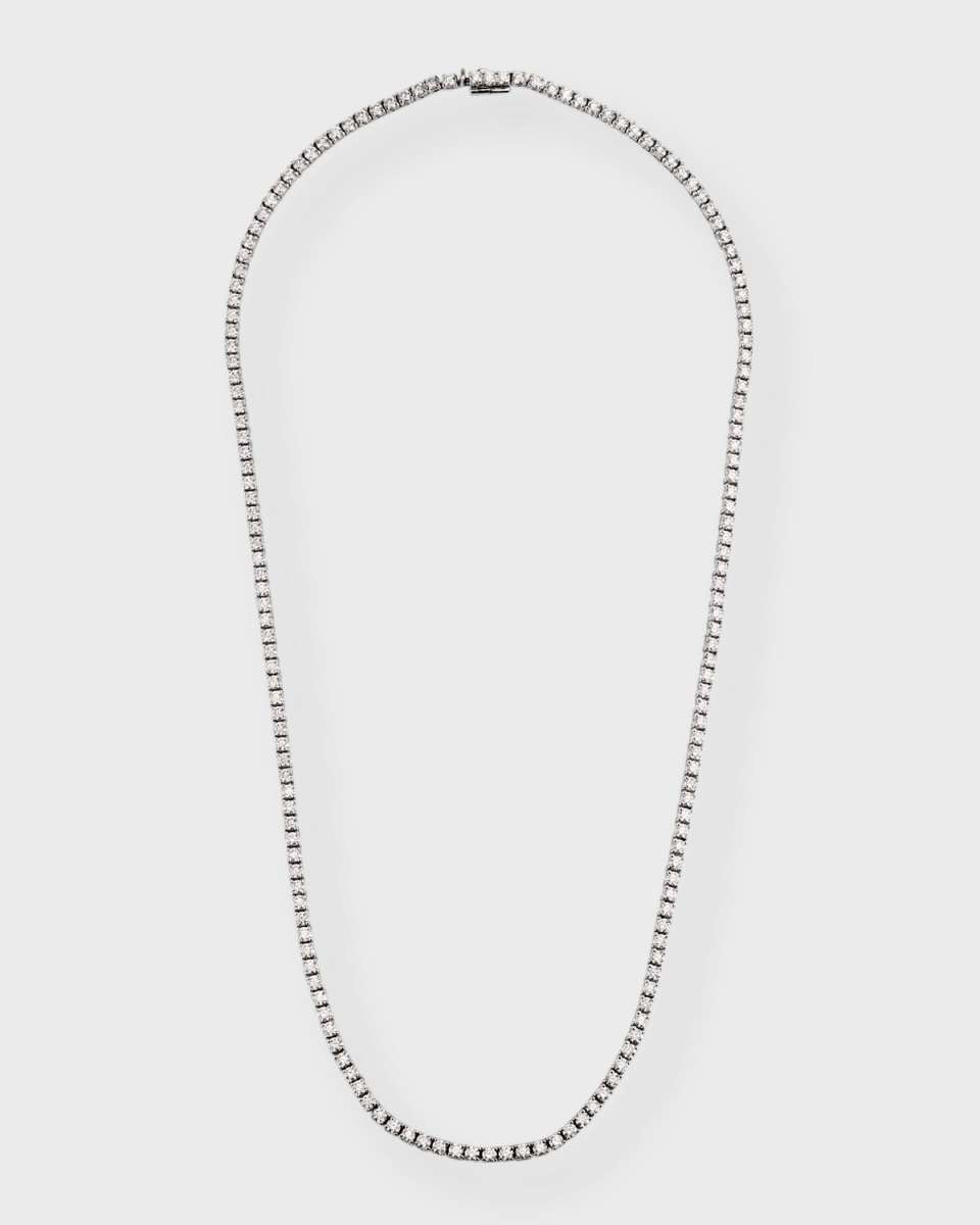 18k White Gold Diamond Necklace, 18"L, 8.30tcw