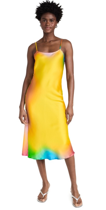 BruceGlen Sunny Day Silk Slip Dress Yellow