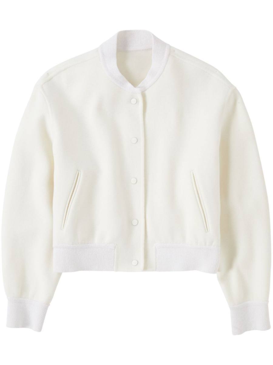 wool-blend bomber jacket