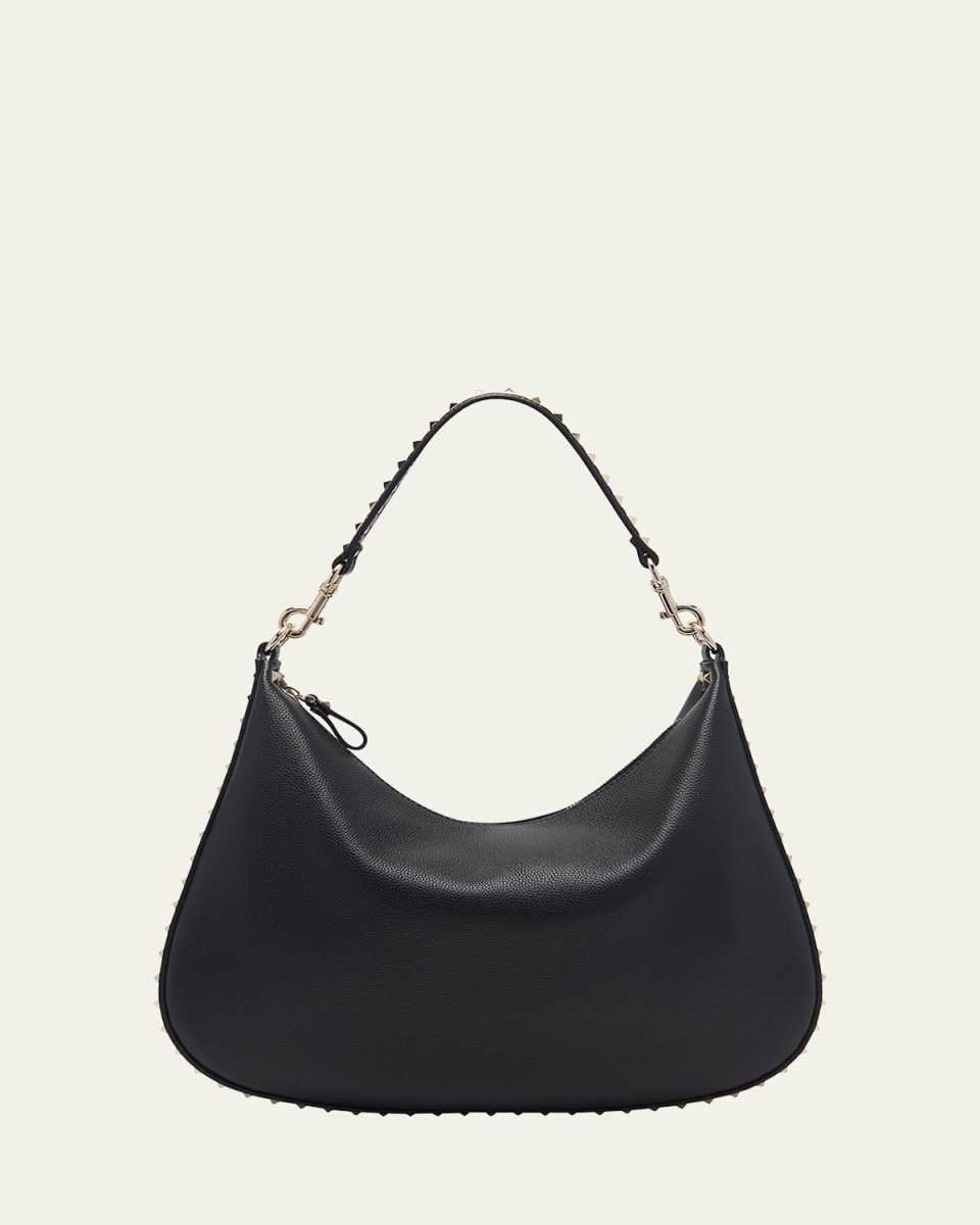 Rockstuds Zip Leather Hobo bag