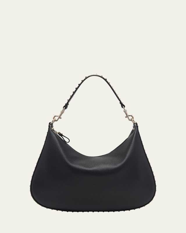 Rockstuds Zip Leather Hobo bag