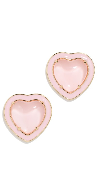 Alison Lou Heart Jelly Button Studs Petal