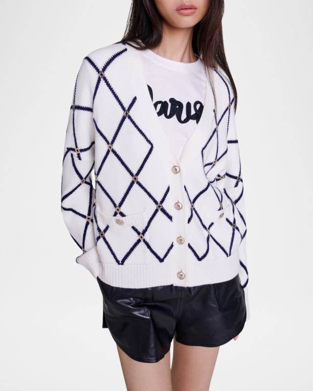 Moove Diamond Jacquard Cardigan