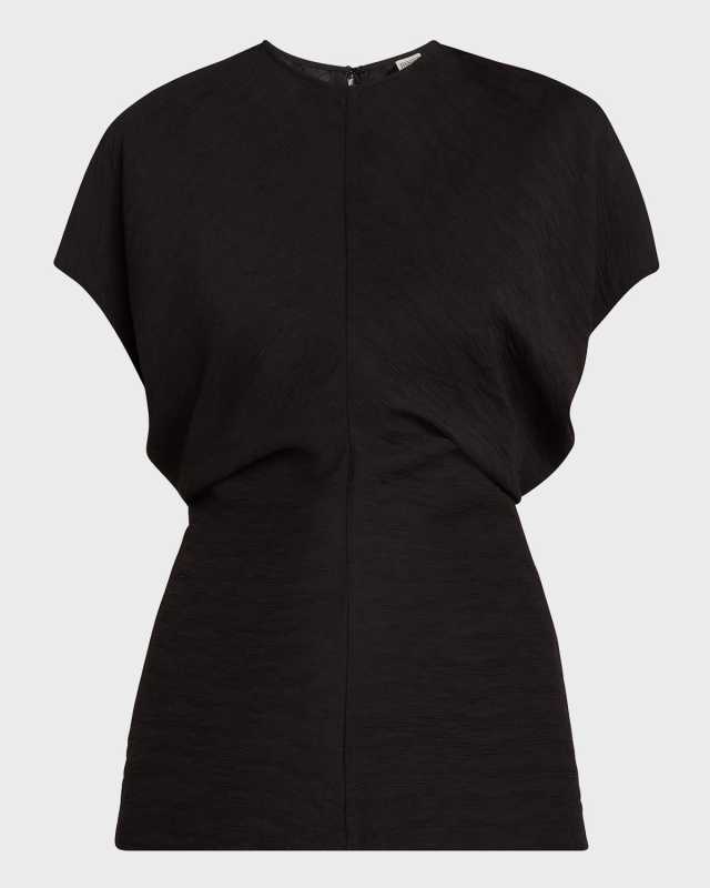 Slouch Waist Short-Sleeve Top